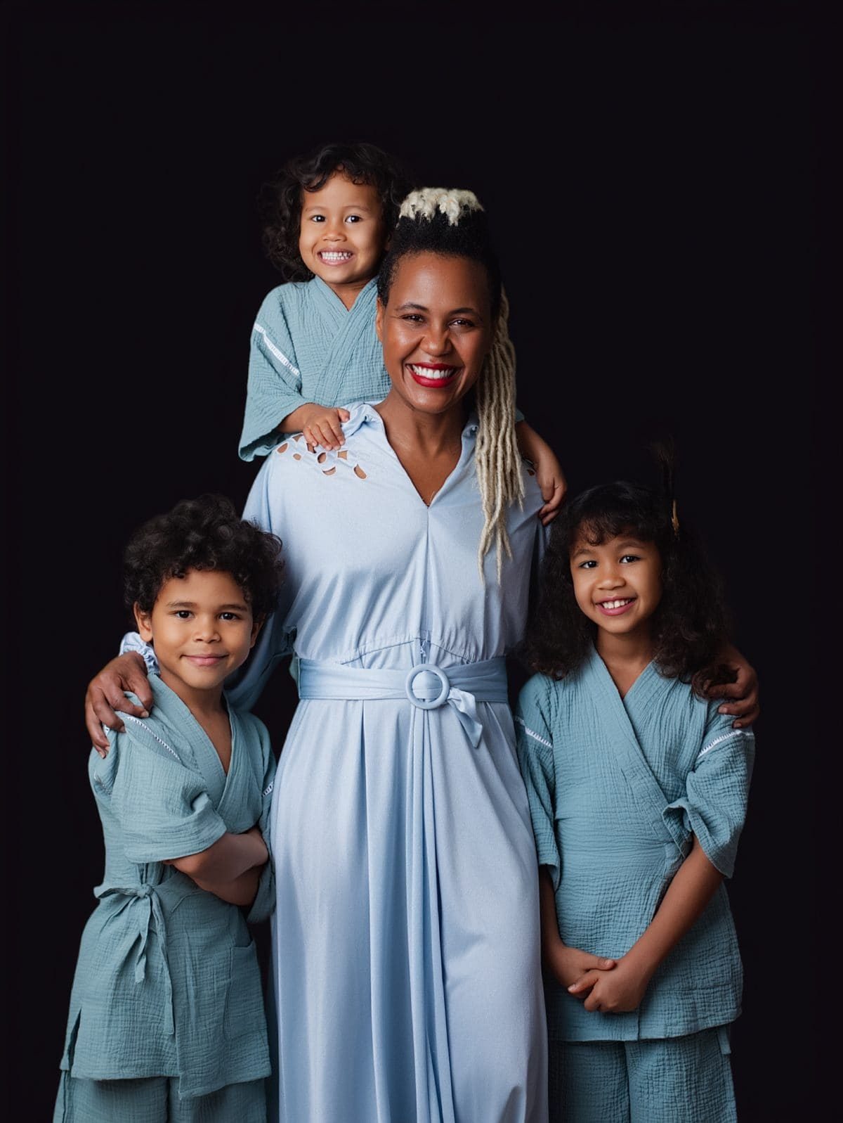 Children photographed in studio by Plouvier Media in The Woodlands, Texas